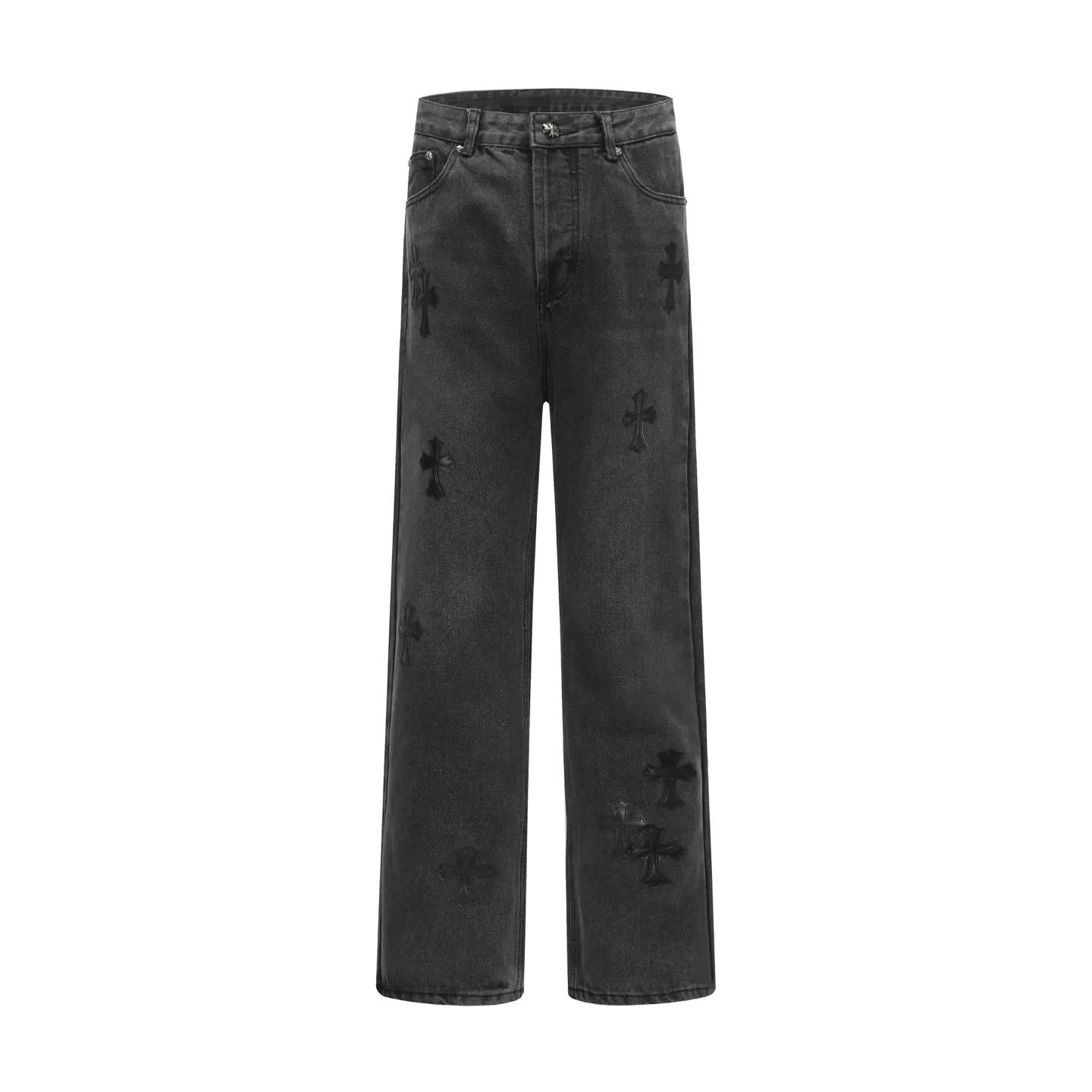 P270 Cross-border model, please do not place an order if you are pursuing quality -Chrome Hearts/Chrome Hearts Cross✝️Applied leather embroidered washed jeans, trousers and casual pants -High weight, high density and high quality. The wool is soft, delicate and skin-friendly. It feels soft and silky. It has excellent warmth and skin-friendly properties. -Size: 28 30 32 34 36